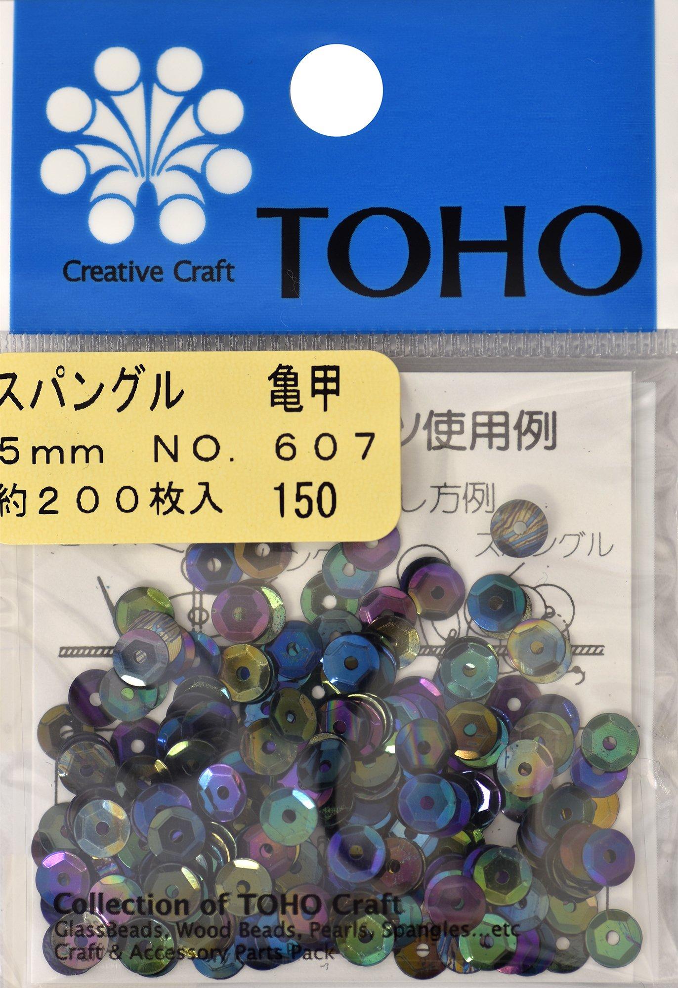 TOHO Spangle Tortoise Shell Approx. 5mm Approx. 200 Pieces No.607