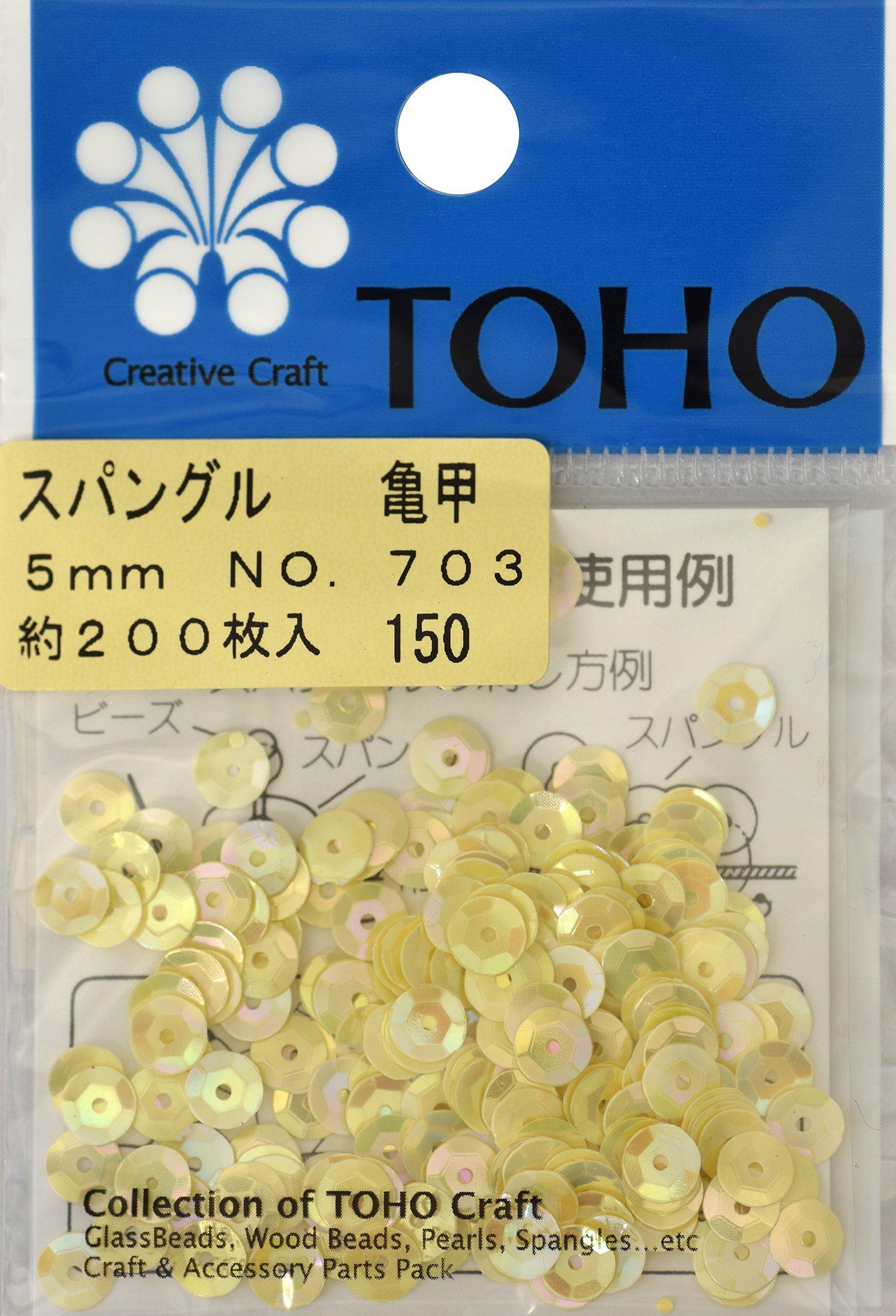 TOHO Spangle Tortoiseshell Approx. 5mm Pastel Yellow Approx. 200 pieces No.703