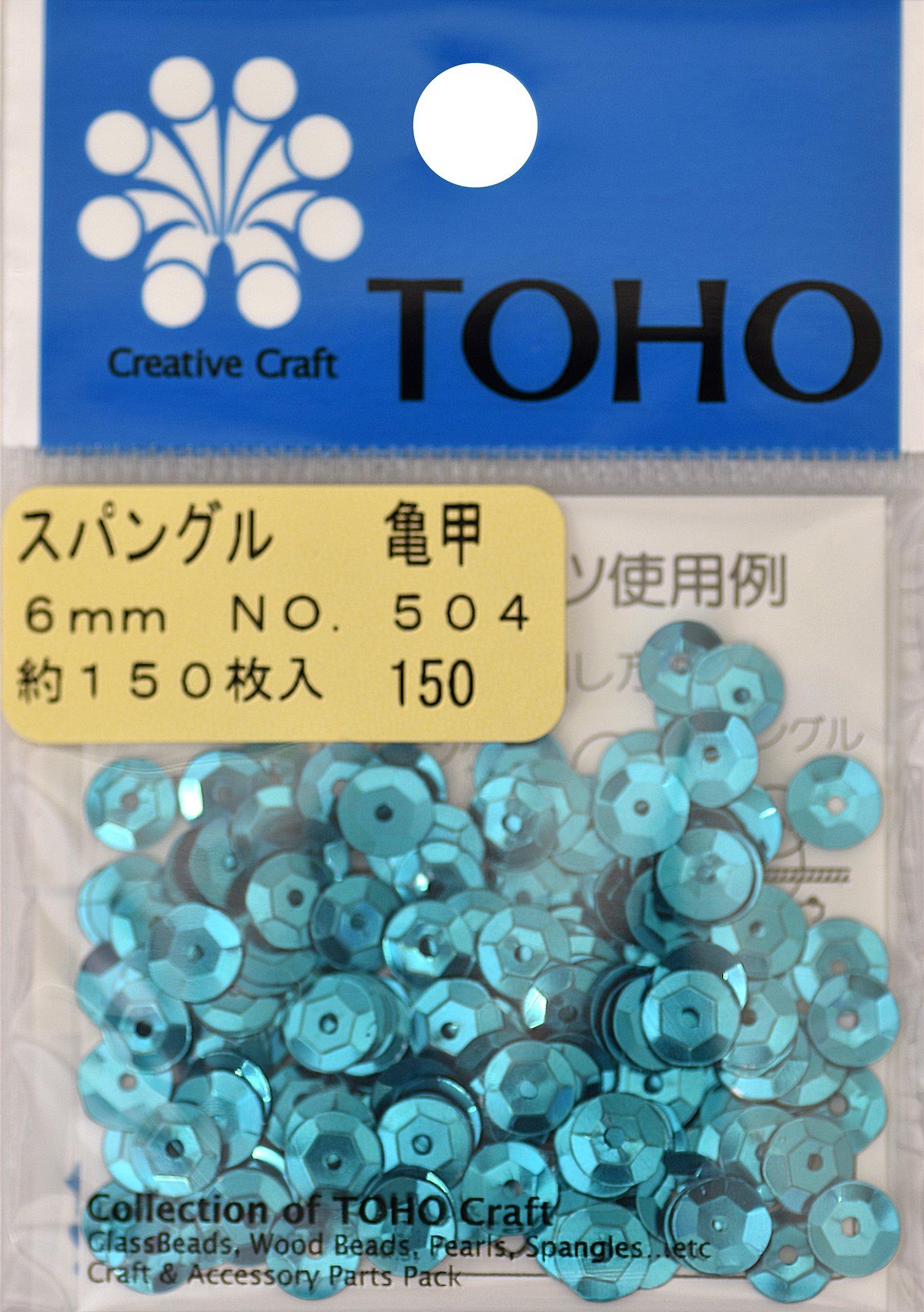TOHO Spangle Tortoise Shell Approx. 6mm Blue Approx. 150 Pieces No.504