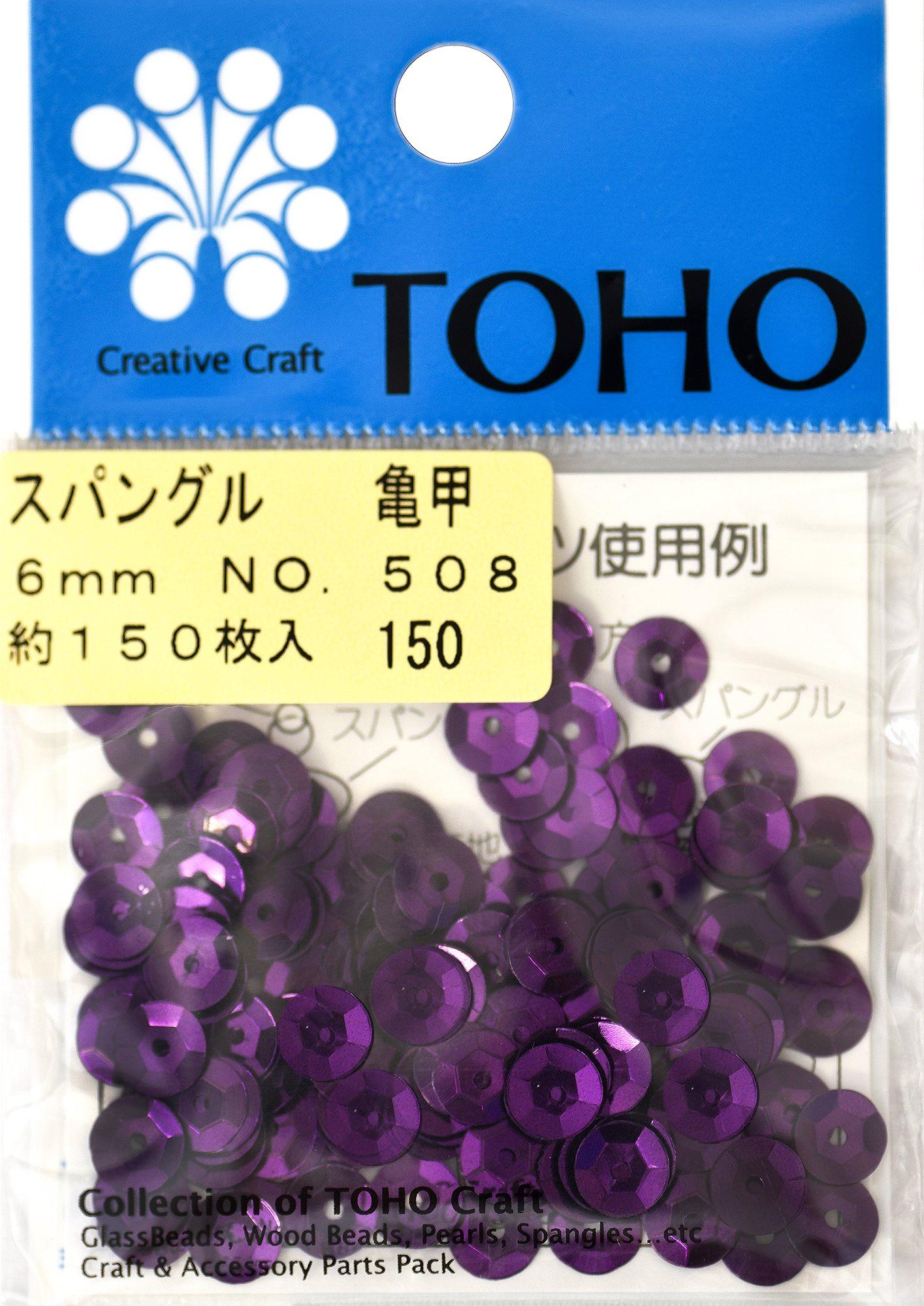TOHO Spangle, Tortoise Shell, Approx. 6mm, Navy Blue, Approx. 150 pieces, No.508