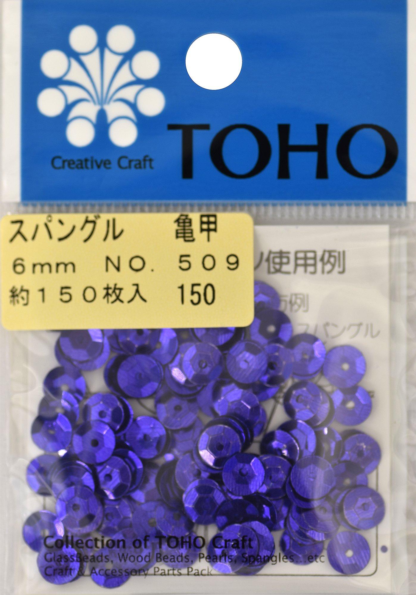 TOHO Spangle, Tortoise Shell, Approx. 6mm, Purple, Approx. 150 pieces, No. 509