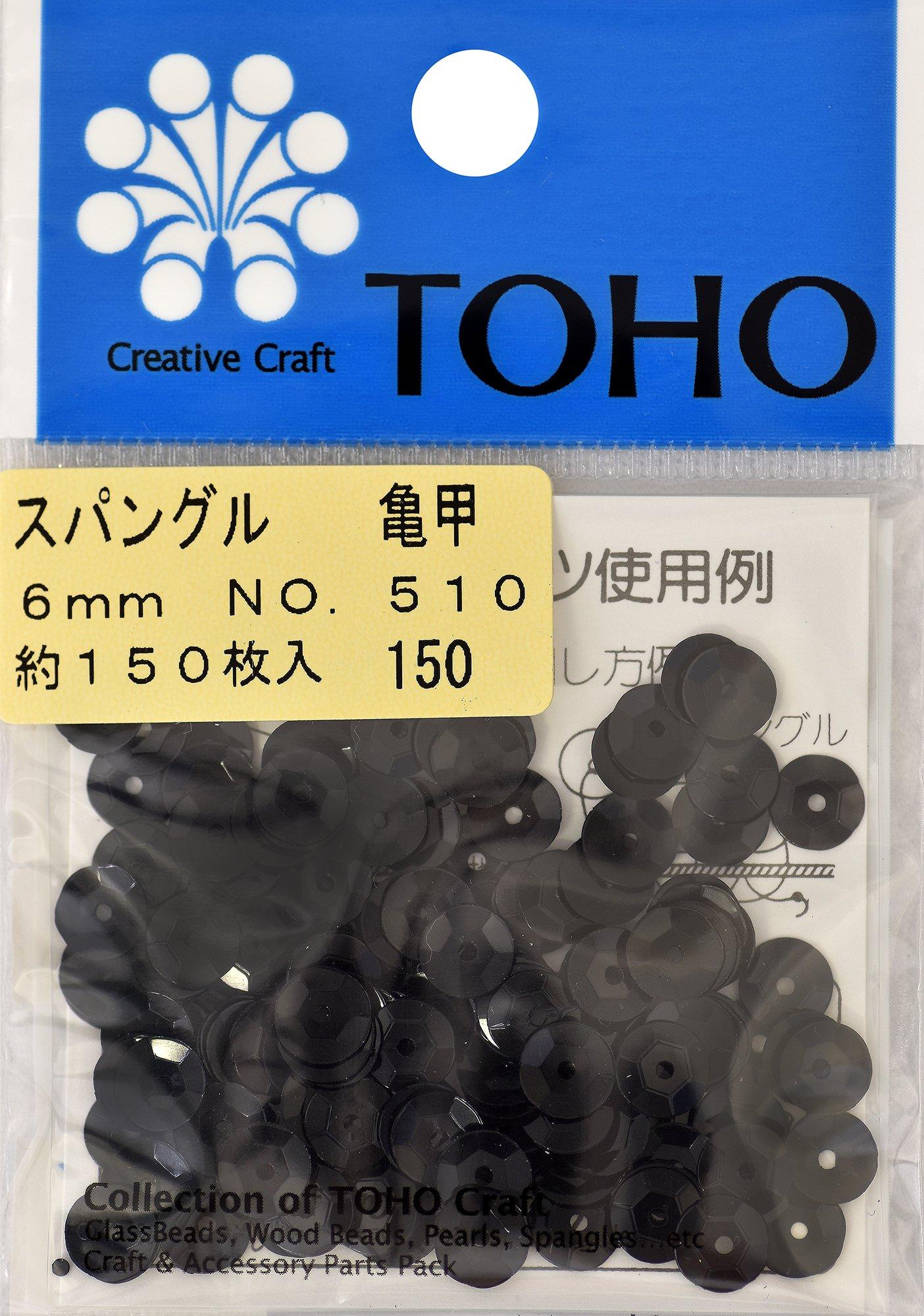 TOHO Spangle Tortoiseshell Approx. 6mm Black Approx. 150 pieces No.510