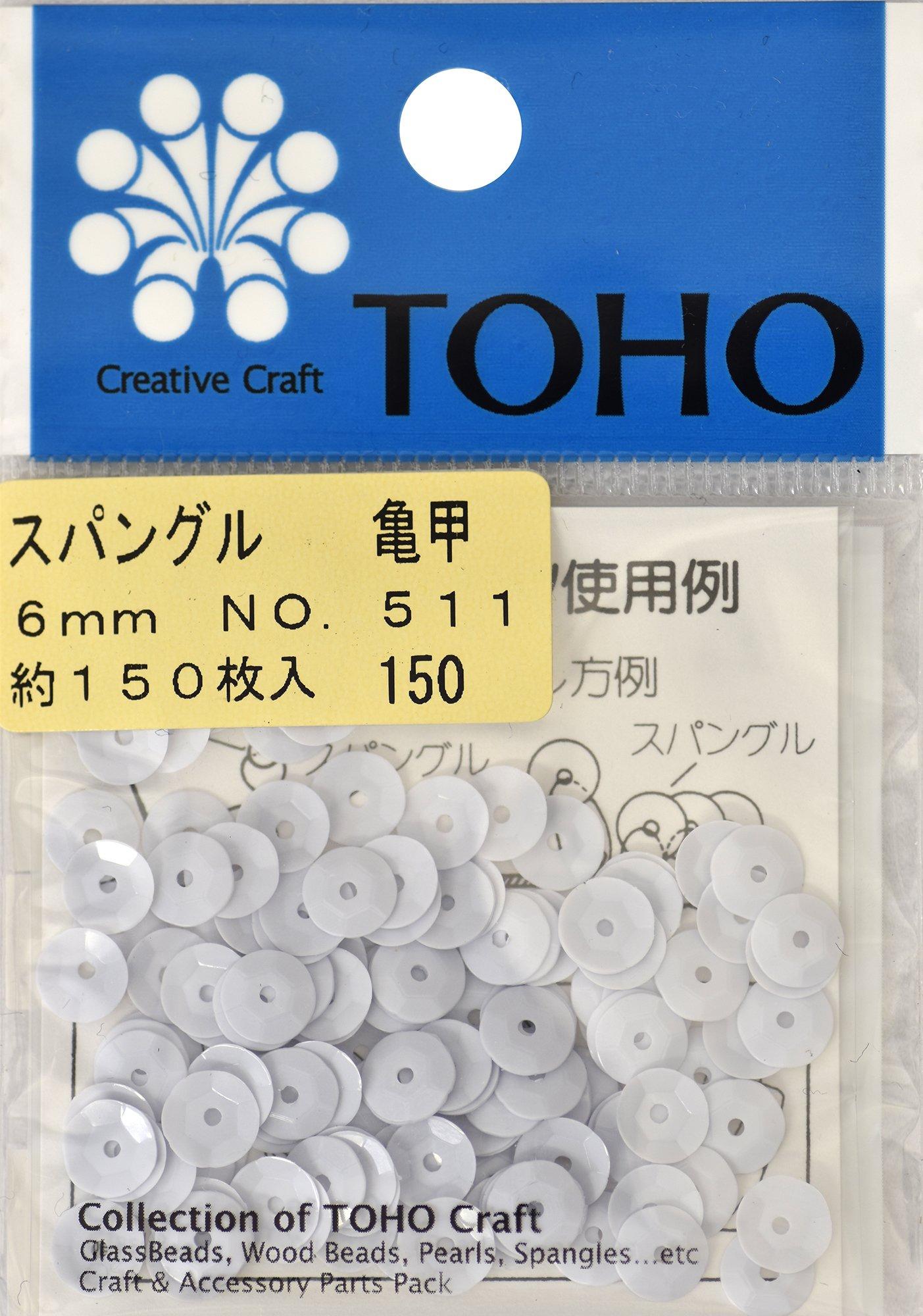 TOHO Spangle Tortoise Shell Approx. 6mm White Approx. 150 pieces No.511