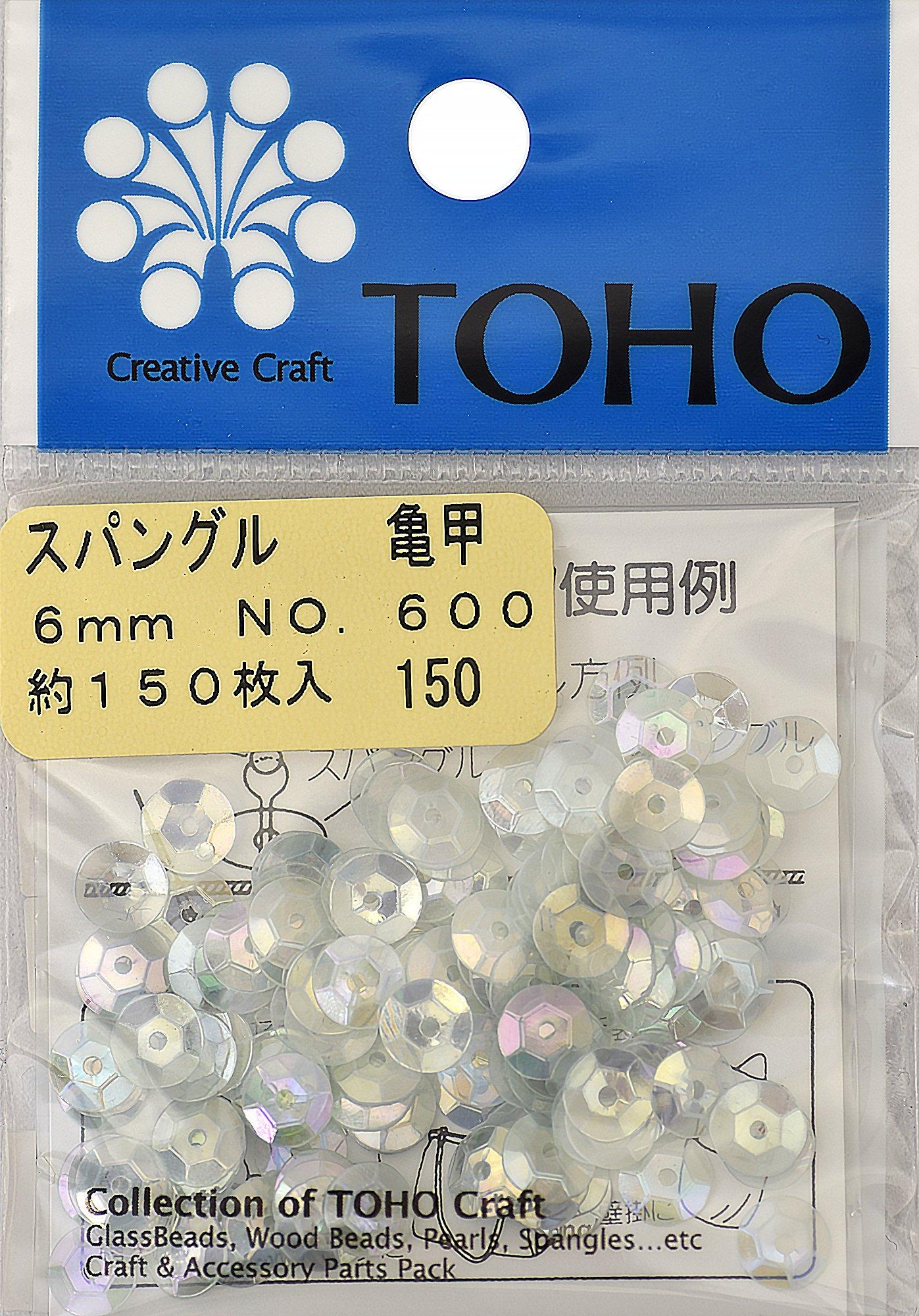 TOHO Spangle Tortoise Shell Approx. 6mm Transparent Aurora Approx. 150 pieces No.600