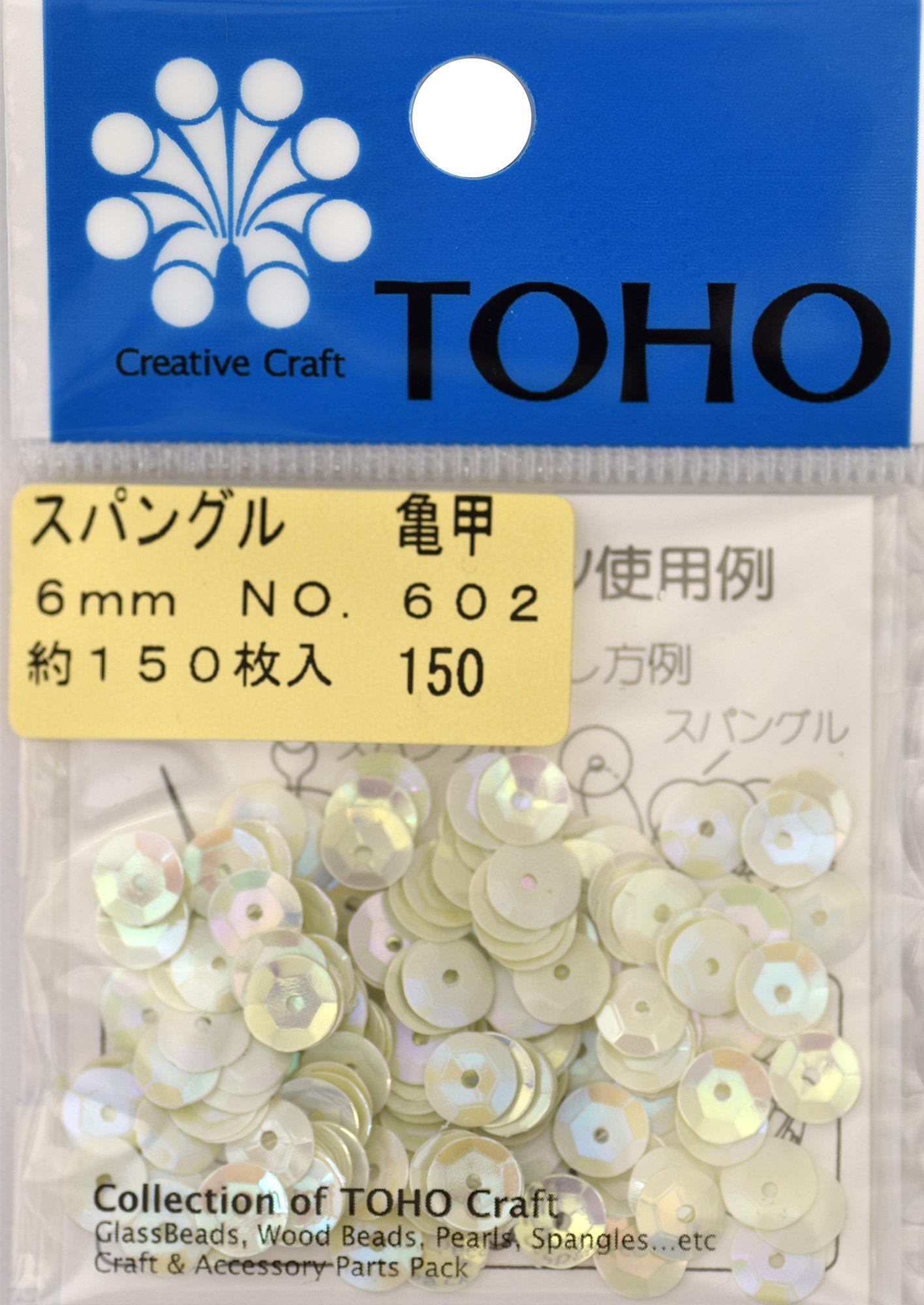 TOHO Spangle Tortoise Shell Approx. 6mm White Aurora Approx. 150 pieces No.602