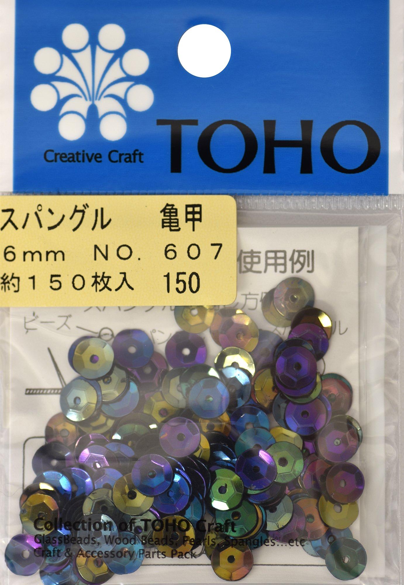 TOHO Spangle Tortoise Shell Approx. 6mm Approx. 150 Pieces No.607