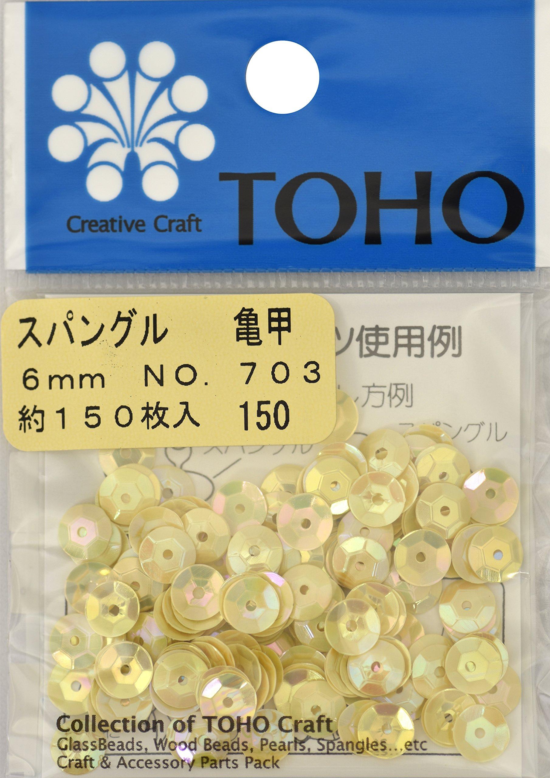 TOHO Spangle Tortoiseshell Approx. 6mm Pastel Yellow Approx. 150 pieces No.703