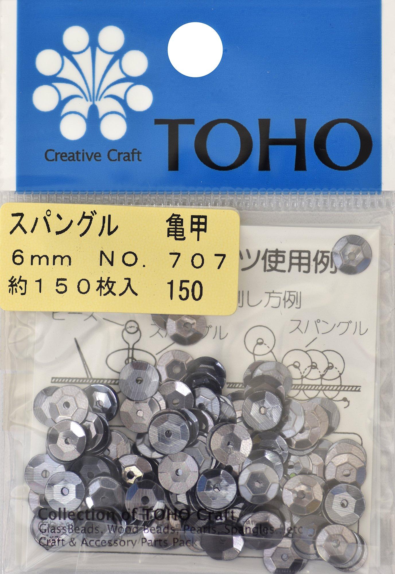 TOHO Spangle Tortoise Shell Approx. 6mm Gunmetal Approx. 150 pieces No.707
