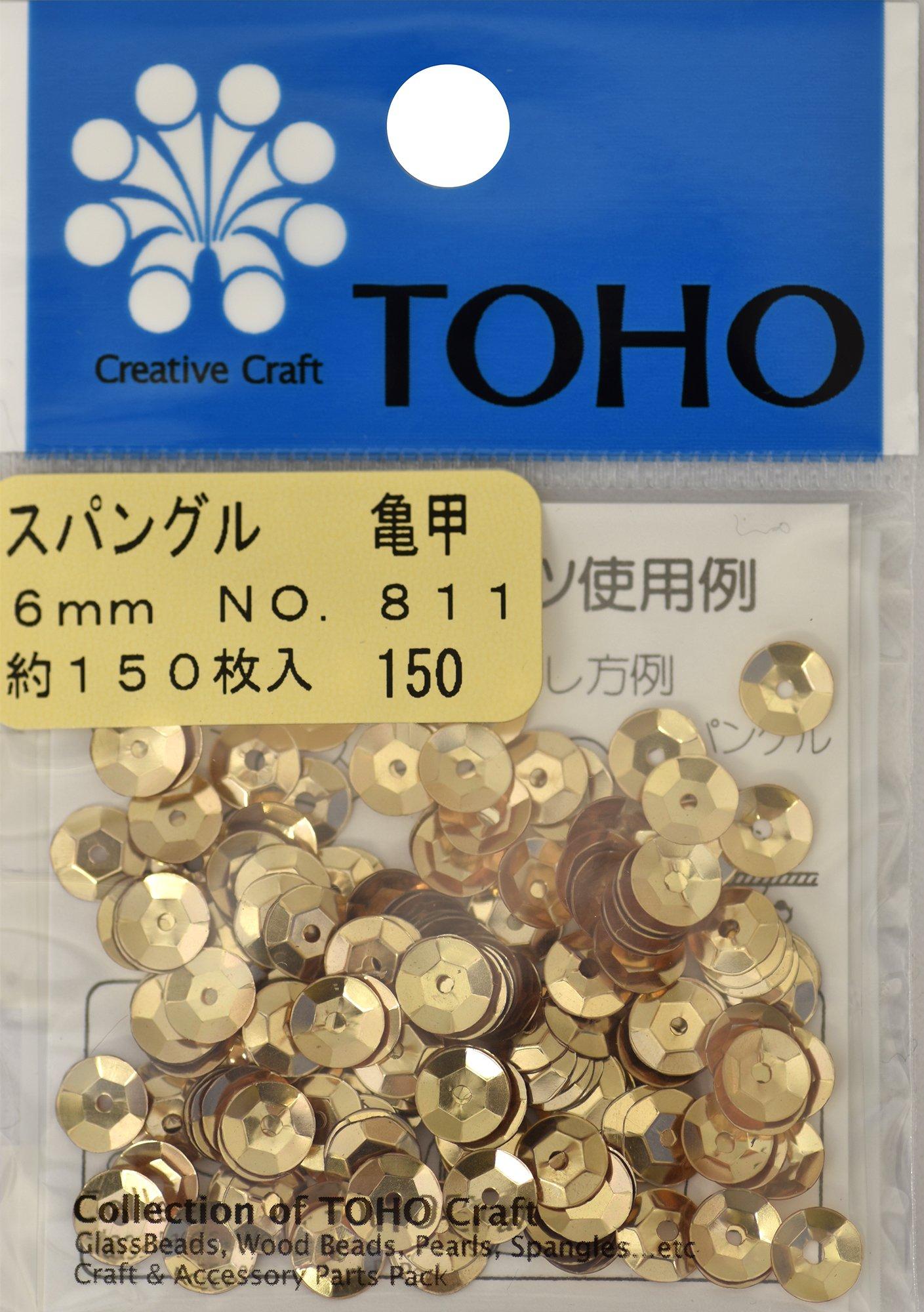 TOHO Spangle Tortoiseshell Approx. 6mm Beige Approx. 150 pieces No.811