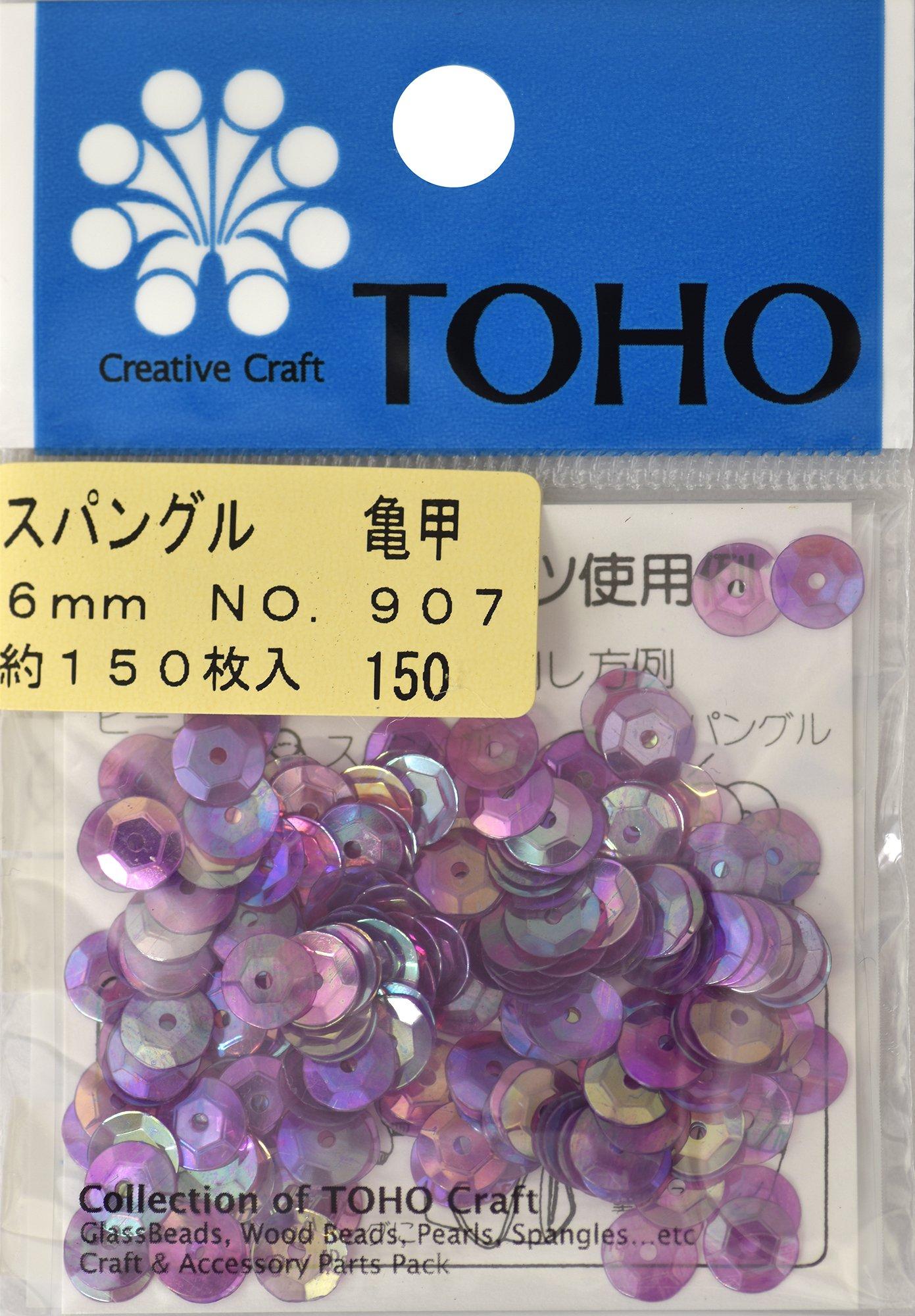 TOHO Spangle Tortoise Shell Approx. 6mm Red-Purple Aurora Approx. 150 pieces No.907
