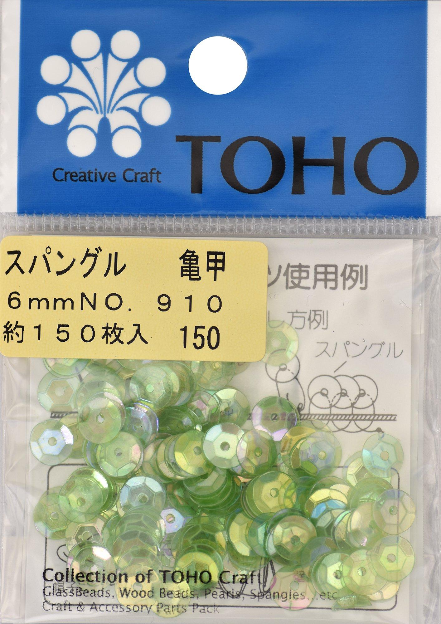 TOHO Spangle Tortoise Shell Approx. 6mm Light Green Aurora Approx. 150 pieces No.910
