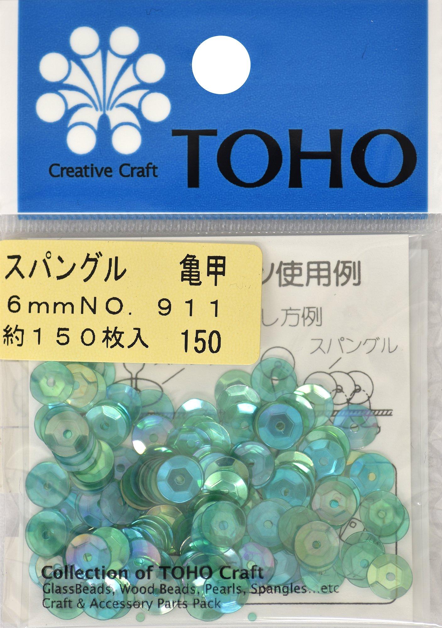 TOHO Spangle Tortoise Shell Approx. 6mm Green Aurora Approx. 150 pieces No.911