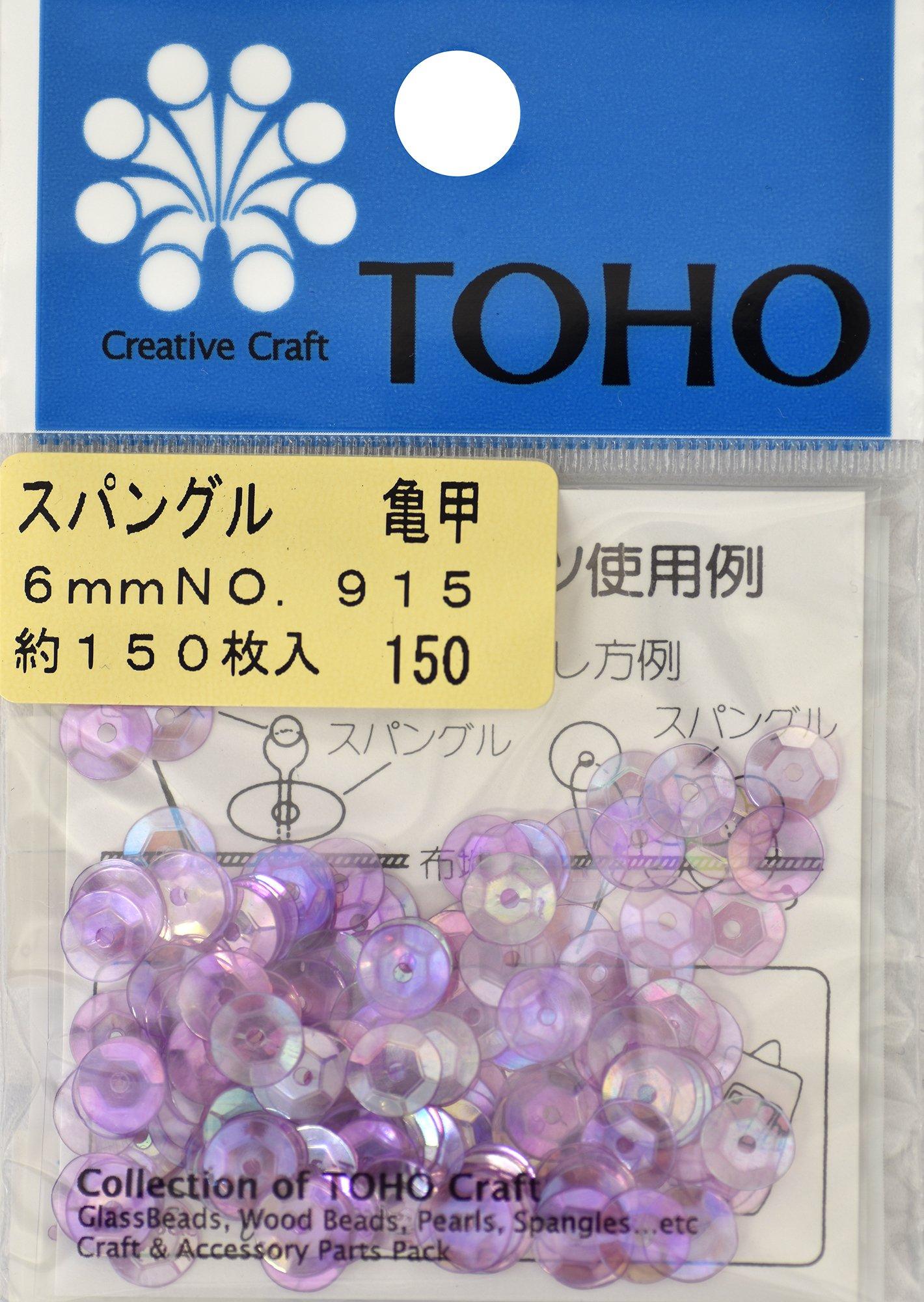 TOHO Spangle Tortoise Shell Approx. 6mm Light Purple Aurora Approx. 150 pieces No.915