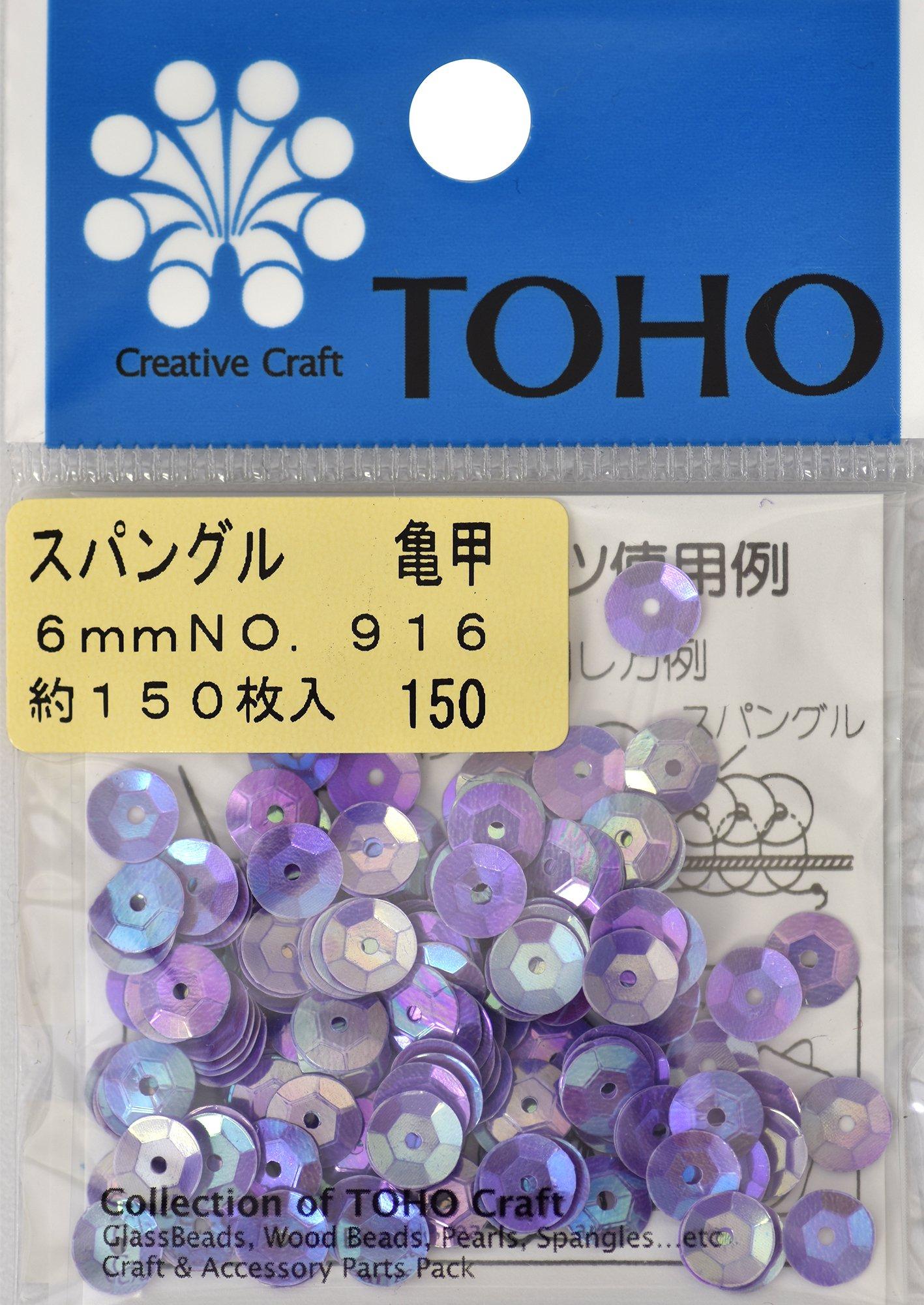 TOHO Spangle Tortoise Shell Approx. 6mm Blue-Purple Aurora Approx. 150 pieces No.916