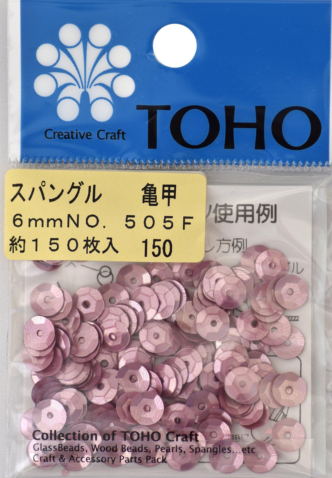 TOHO Spangle Tortoise Shell Approx. 6mm Matte Pink Approx. 150 pieces No.505F