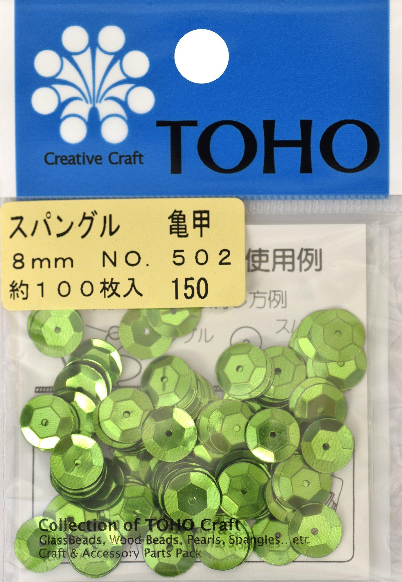 TOHO Spangle Tortoise Shell Approx. 8mm Yellow-Green Approx. 100 pieces No.502