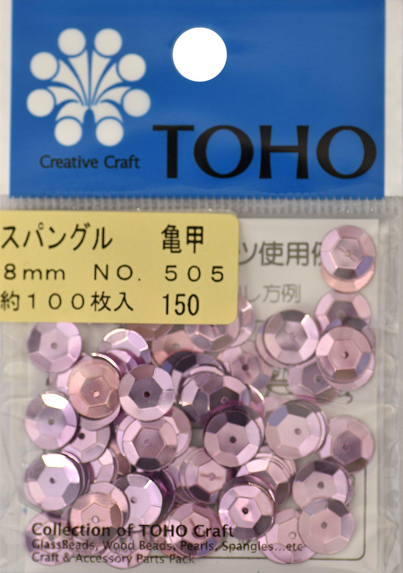 TOHO Spangle Tortoise Shell Approx. 8mm Pink Approx. 100 Pieces No.505