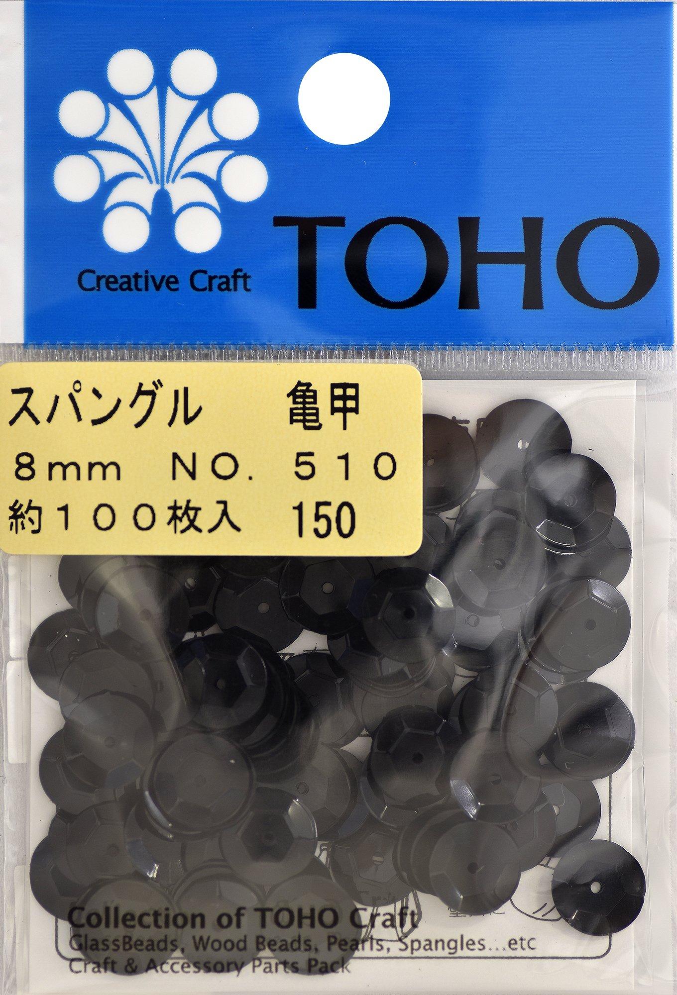 TOHO Spangle Tortoise Shell Approx. 8mm Black Approx. 100 pieces No.510
