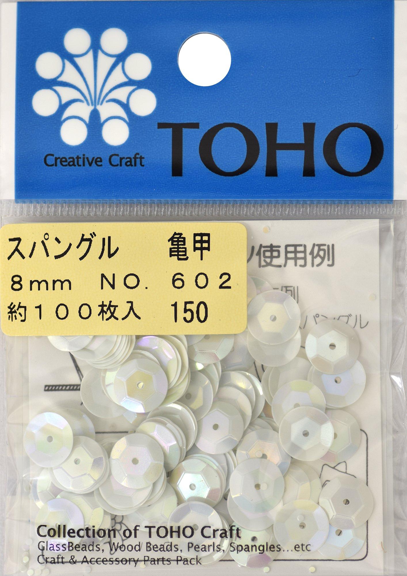 TOHO Spangle Tortoise Shell Approx. 8mm White Aurora Approx. 100 pieces No.602