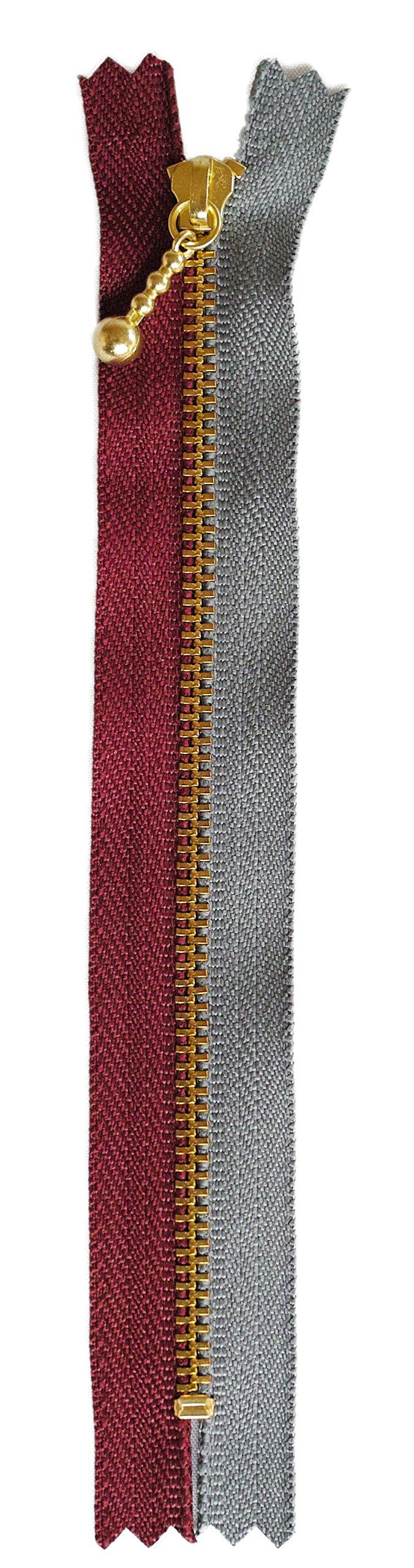 YKK Beaded Combination Zipper 16cm Metal Gold 3MGC-16COMB