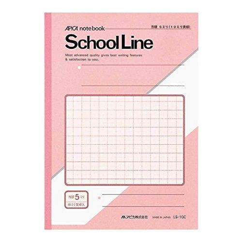 Apica Learning Notebook School Line LS10C 5mm Grid B5 Sakura