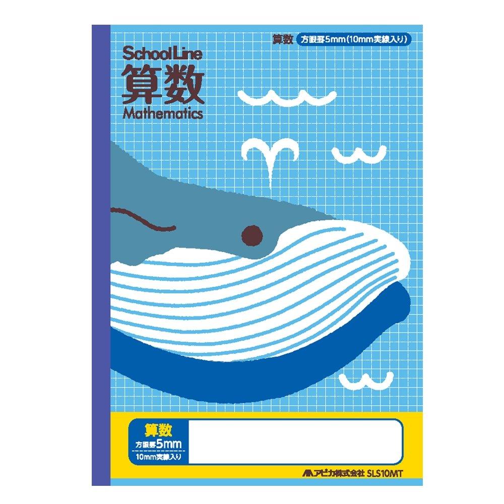 Apica Learning Notebook School Line Subject Name Included 5mm Grid Math SLS10MT 1 Book