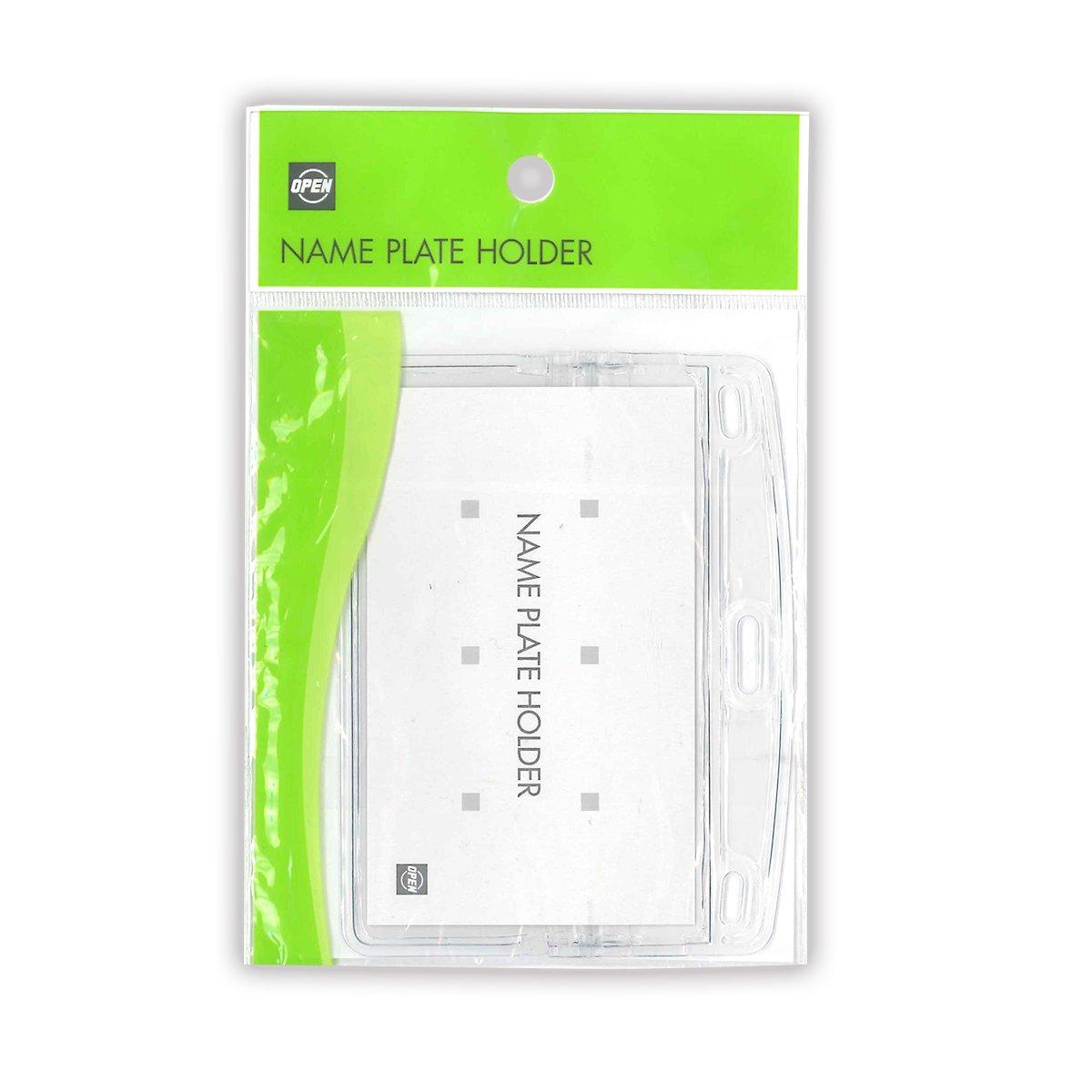 Open Kogyo Name Tag Case Soft Horizontal Business Card Size NX-105P