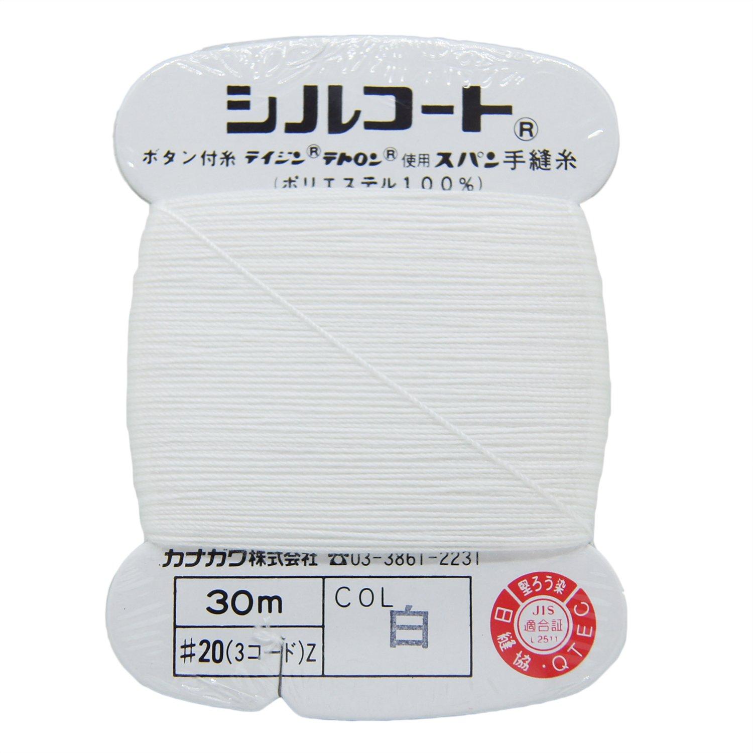 Kanagawa Silk Coat Thread #20 30m White