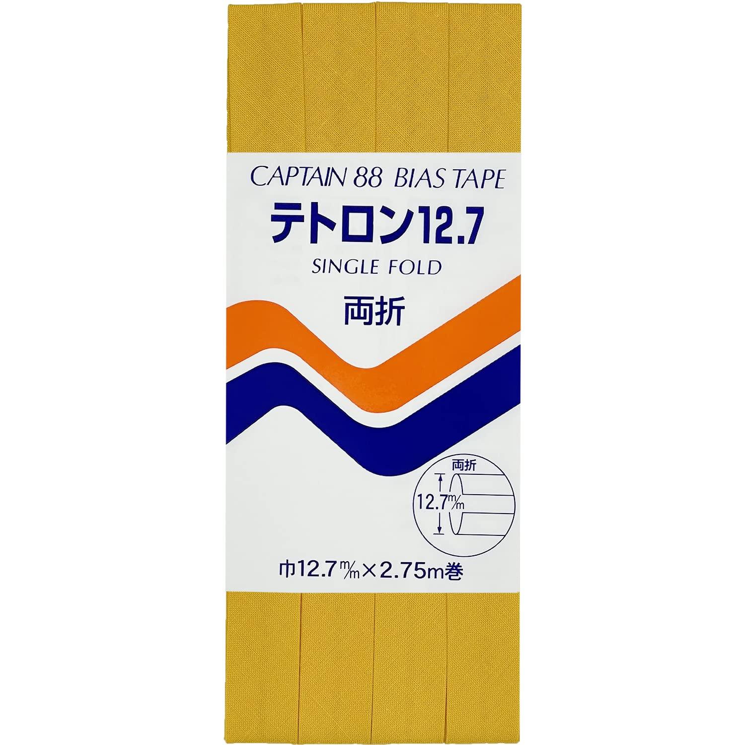 CAPTAIN88 Tetron 12.7 Bias Tape Double Fold 12.7mm Width × 2.75m Roll #361 Yellow Series CP4