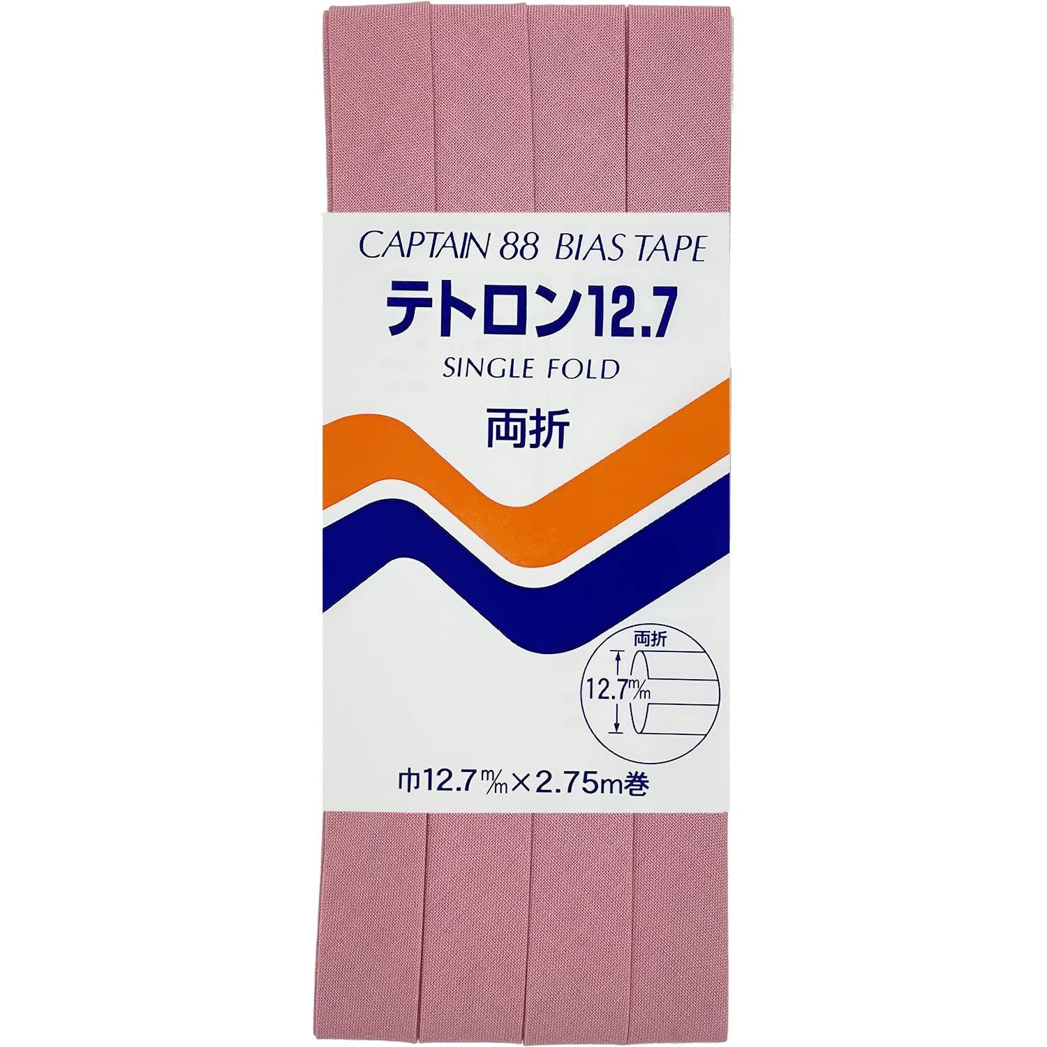 CAPTAIN88 Tetron 12.7 Bias Tape Double Fold 12.7mm Width × 2.75m Roll #363 Pink Series CP4