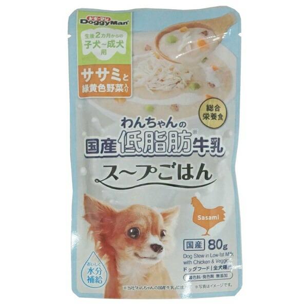 Doggyman Hayashi Domestic Low-Fat Milk Soup Rice with Chicken Breast for Dogs 80g