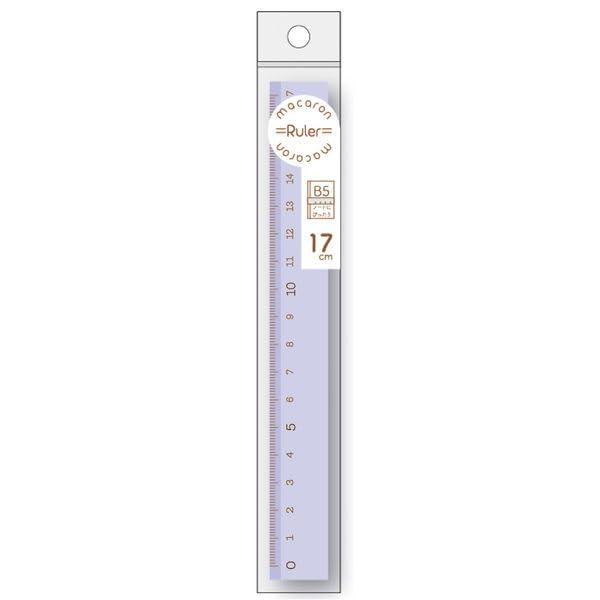 Nishikei Macaron Ruler 17cm Ruler Blueberry MR-17BL