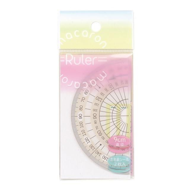 Nishikei Macaron Series Pastel Colors Protractor (Vanilla)