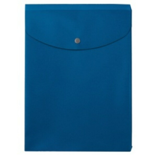 Plus Simple Work Envelope with Pocket and Gusset, A4 Vertical, Blue, FL-120CH, 1 Sheet