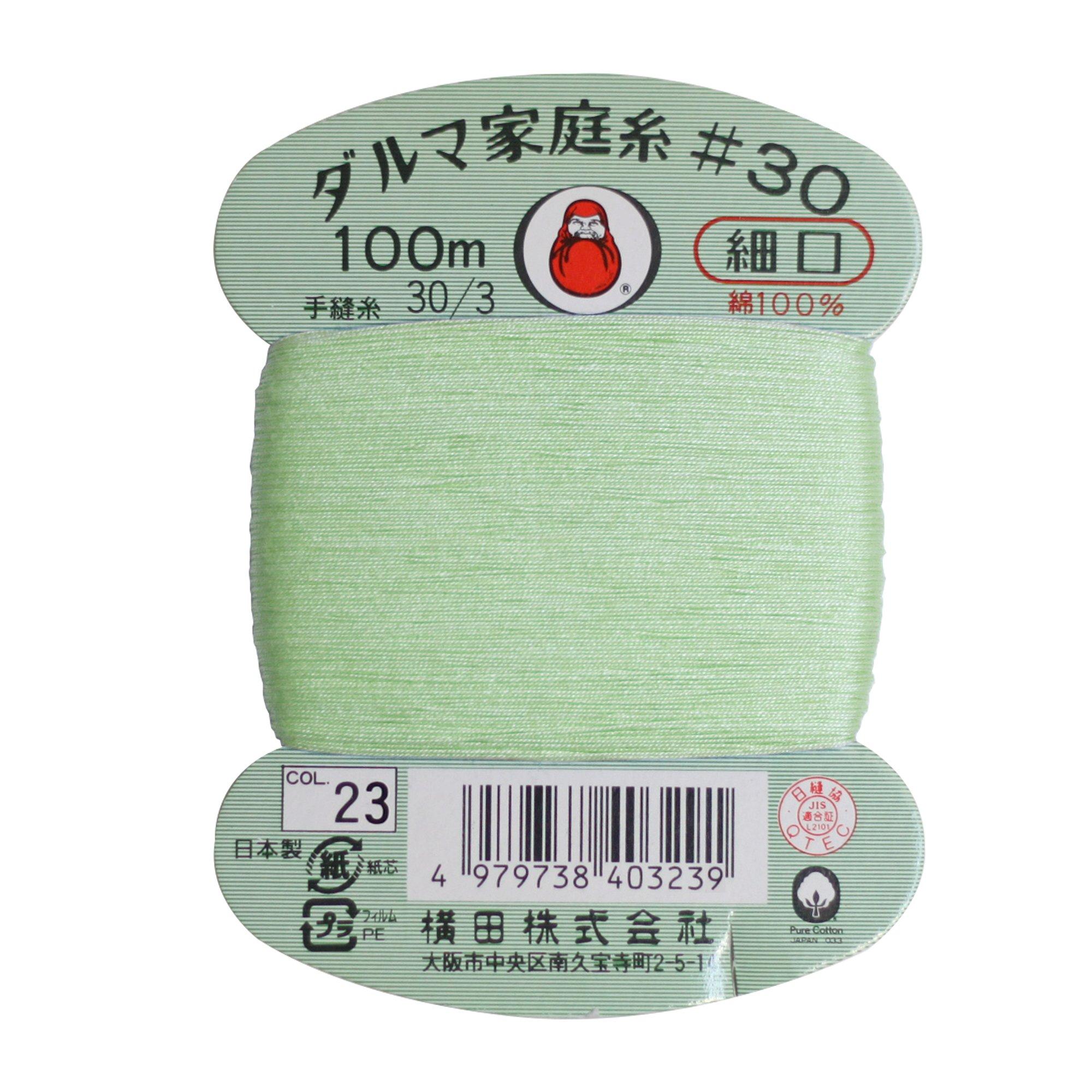 Yokota Daruma Home Sewing Thread Hand Sewing Thread 30 Count Fine Gauge col.23 Light Blue 100m 01-0130