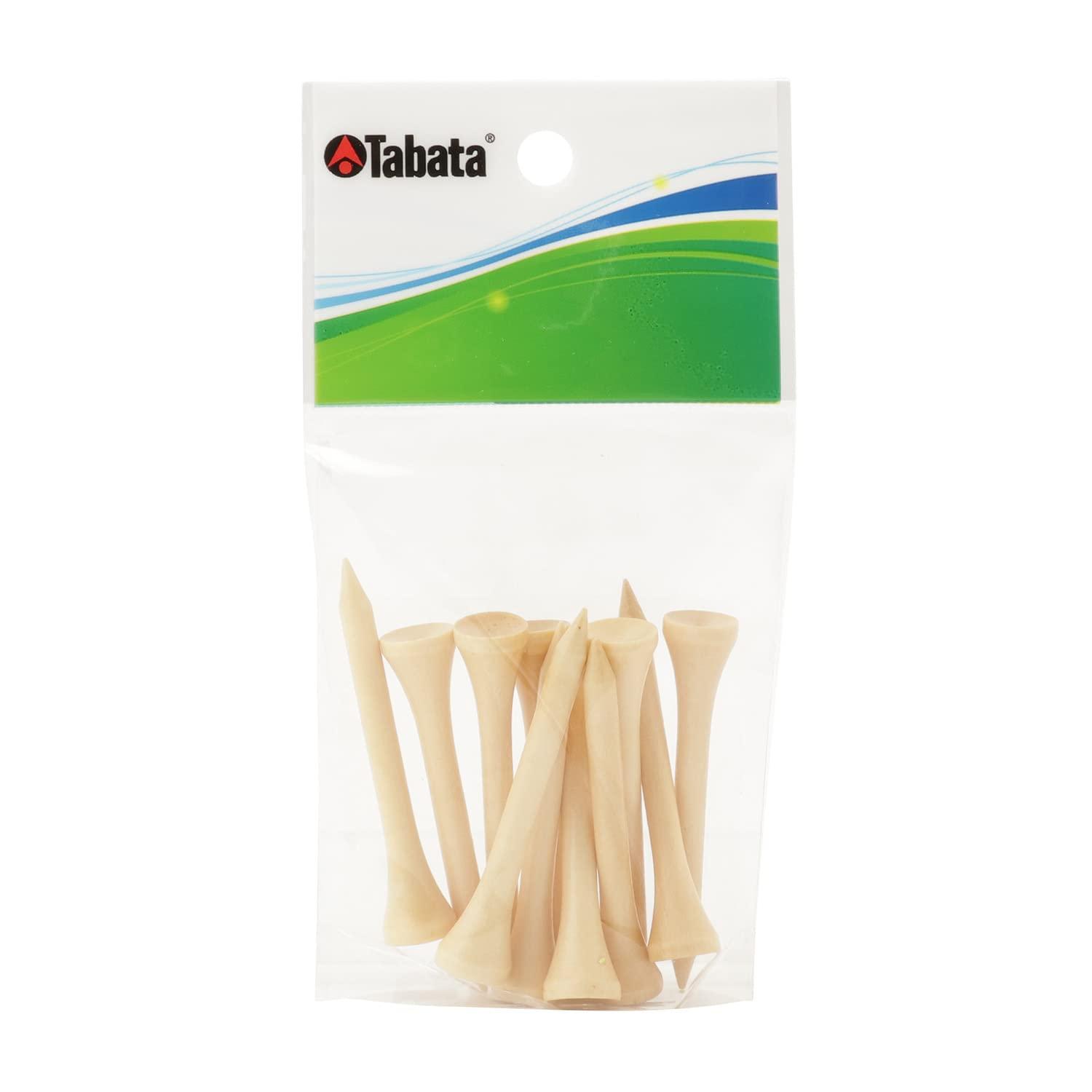 Tabata Golf Tees Regular Tees Wood Tees Natural Wood Tees Regular 55mm 11-Pack GV0433