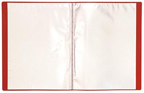 Clear Book B Thick A4 20-Pocket Red