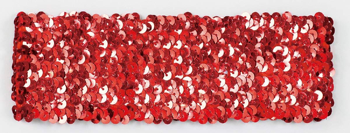 Metallic Wide Turban Red