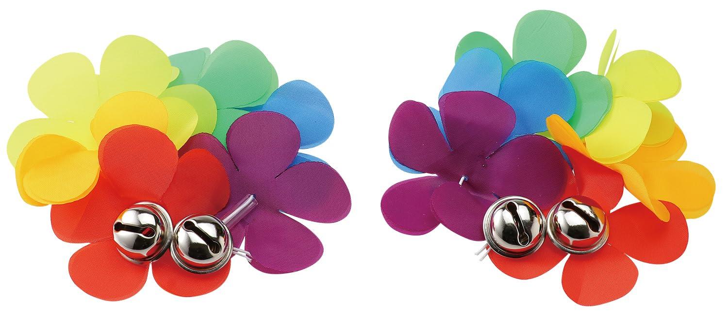 [Artec] Small Flower Wristband (with Bell) Rainbow 14624 Sports Day Sports Day Goods Cheering Colorful Team Cheering Goods Decoration Costume Athletic Festival Wristband Sound Bell