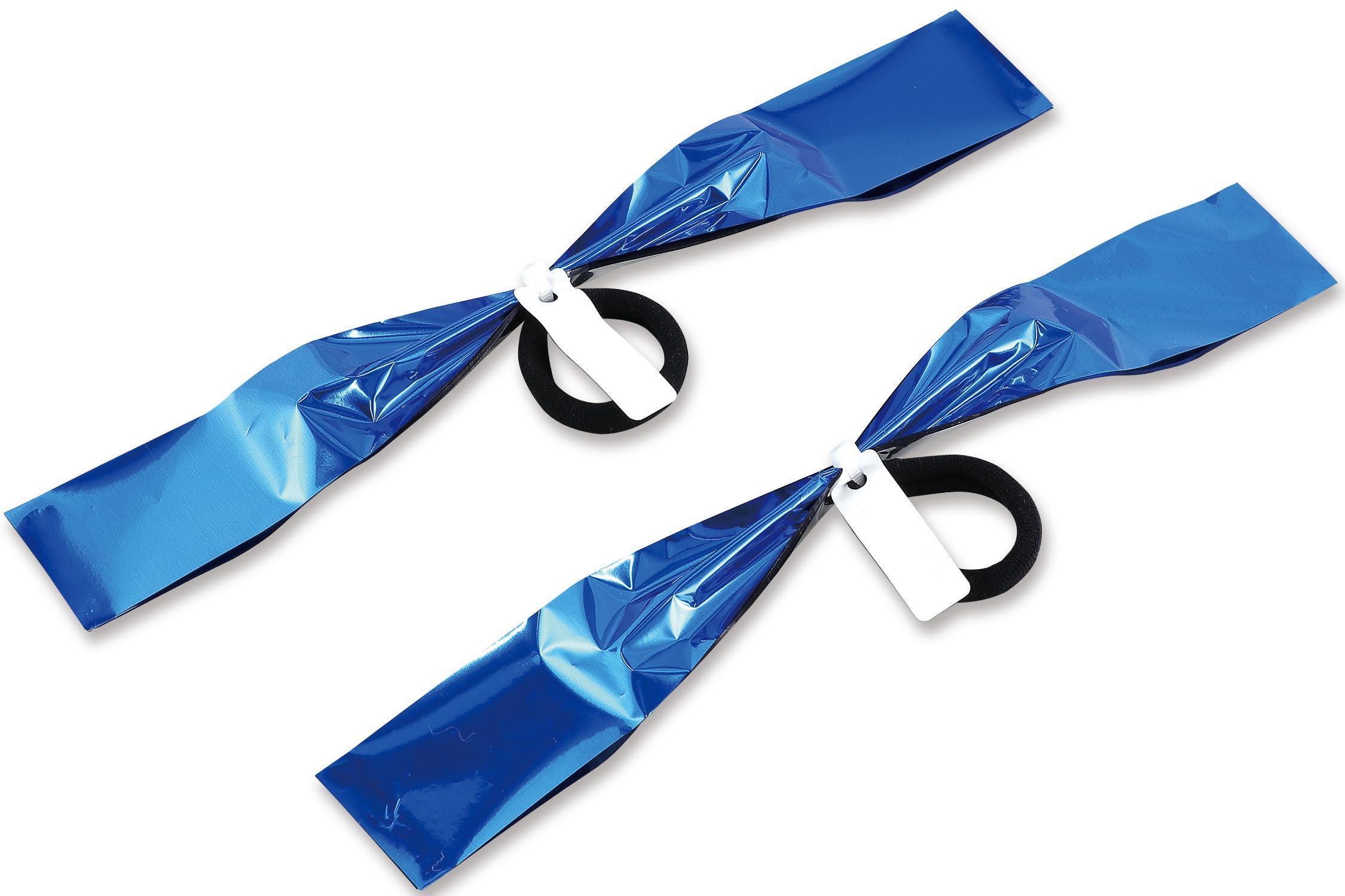 Artec Sports Day Pom Poms Hands-Free Cheer Pom Poms with Name Tag Blue Silver 18114