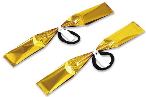 Artec Sports Day Pom Poms Hands-Free Cheer Pom Poms with Name Tag Gold/Silver 18115