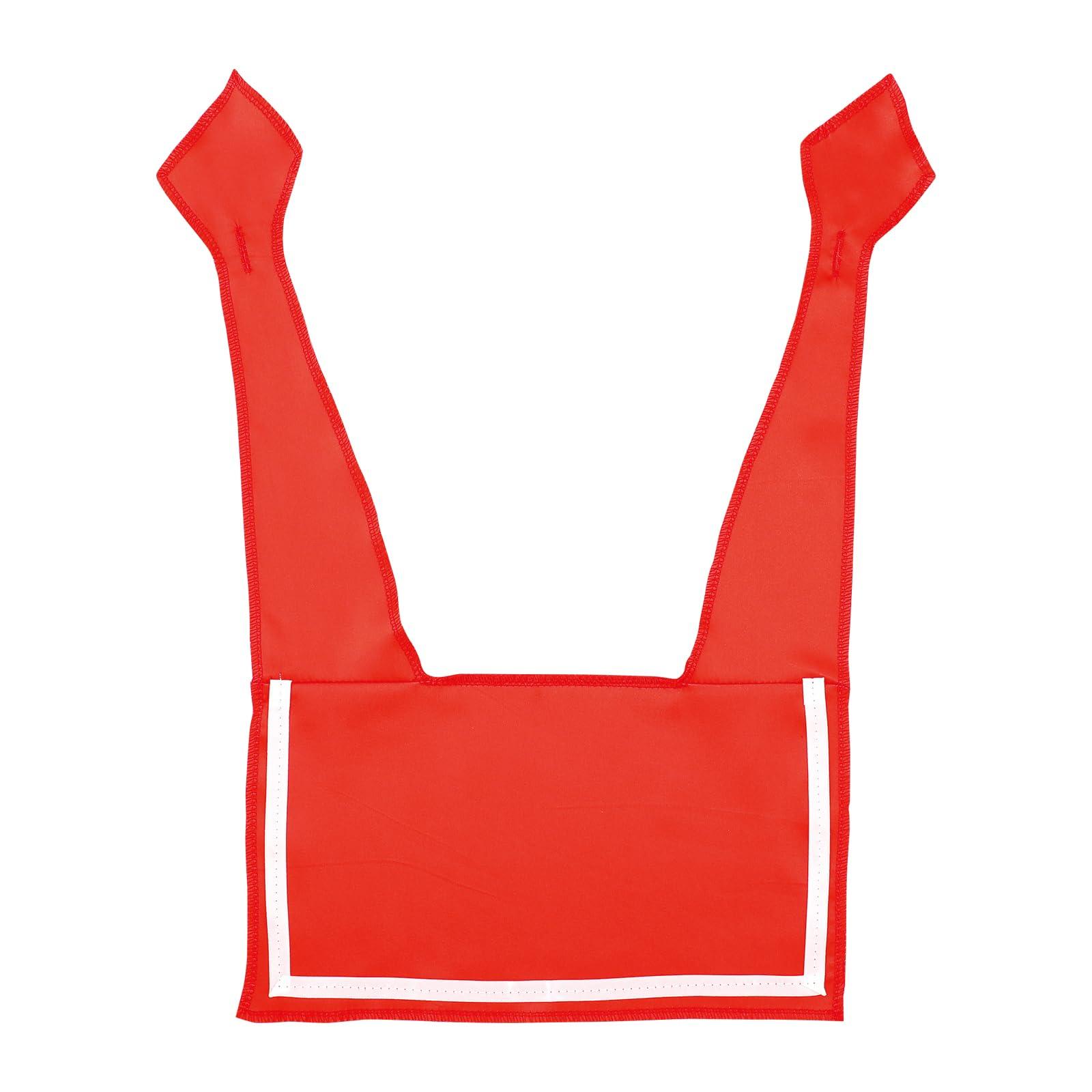 Soft satin sailor collar red