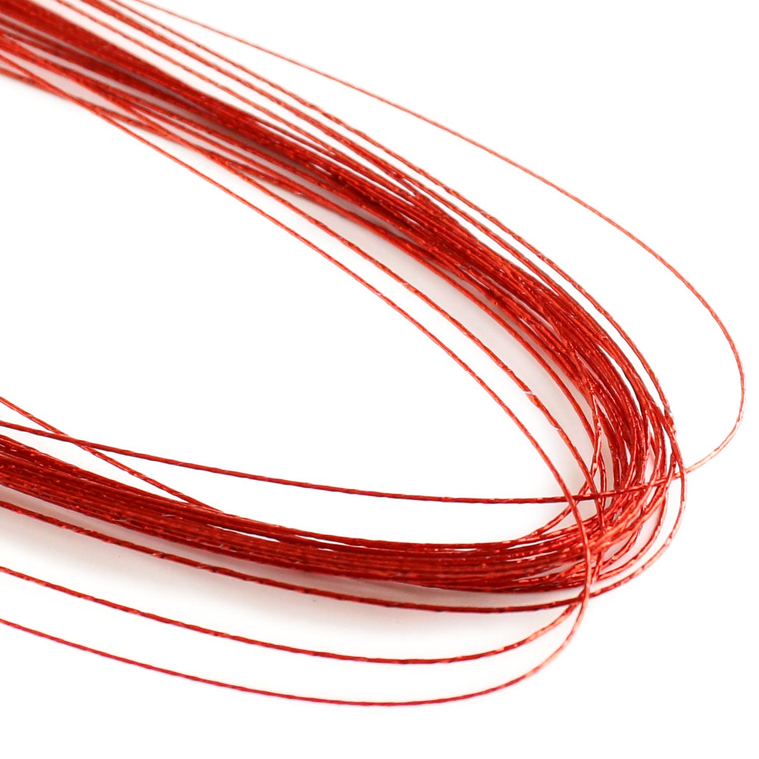 Nippon Chuko Colored Wire #28 Length 72cm Red Approx. 20 Pieces MAF-28-4