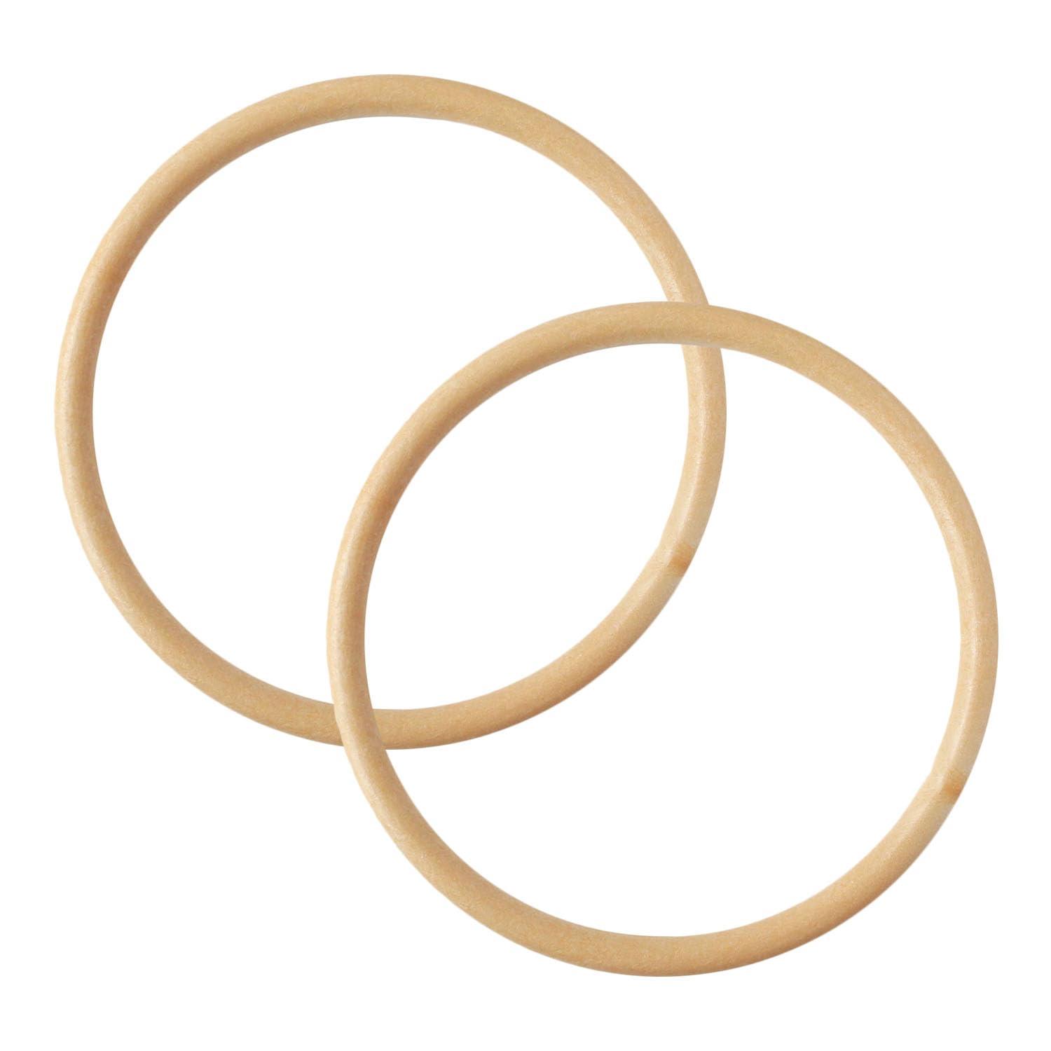 Nippon Chuko Plastic Ring Plastic Handle Large Inner Diameter 11cm・Outer Diameter 13cm Beige P273-L-E Craft Supplies Bag Materials Handle