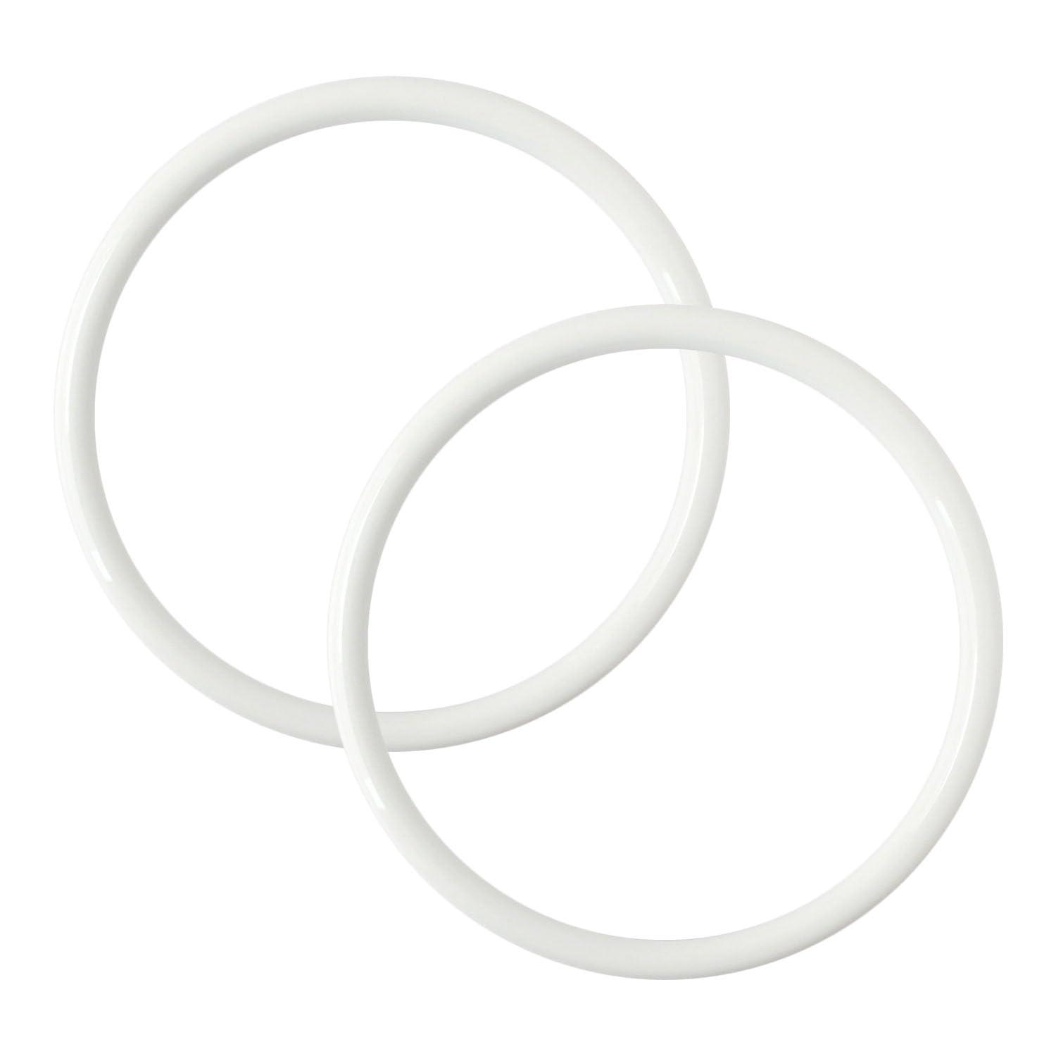 Nippon Chuko Plastic Ring Plastic Handle Large Inner Diameter 11cm・Outer Diameter 13cm White P273-L-W Craft Supplies Bag Materials Handle