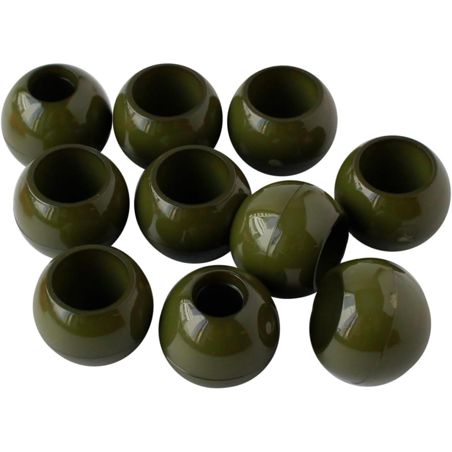 Nippon Chuko Loop Ends Outer Diameter W15×H13mm 10-Piece Pack Dark Green N15-DG