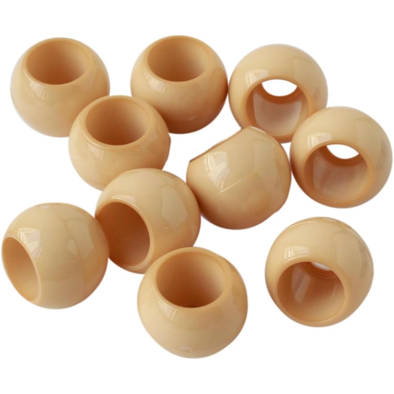 Nippon Chuko Loop Ends Outer Diameter W15×H13mm 10-Piece Pack Beige N15-BE