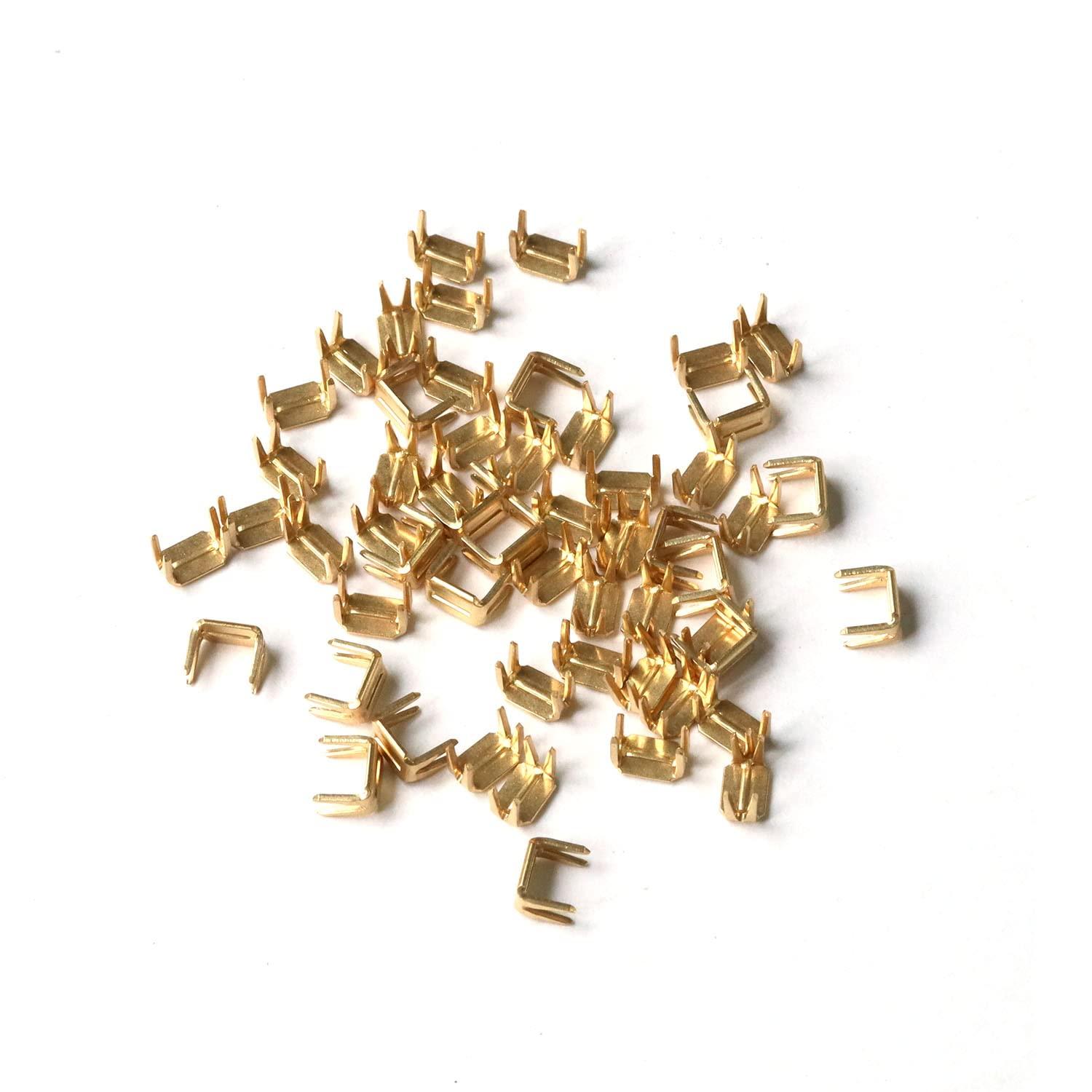 Y.K.K Fastener Stopper Parts Bottom Stopper Parts 50-Piece Pack Metal/Size 3 Compatible Gold F2-220