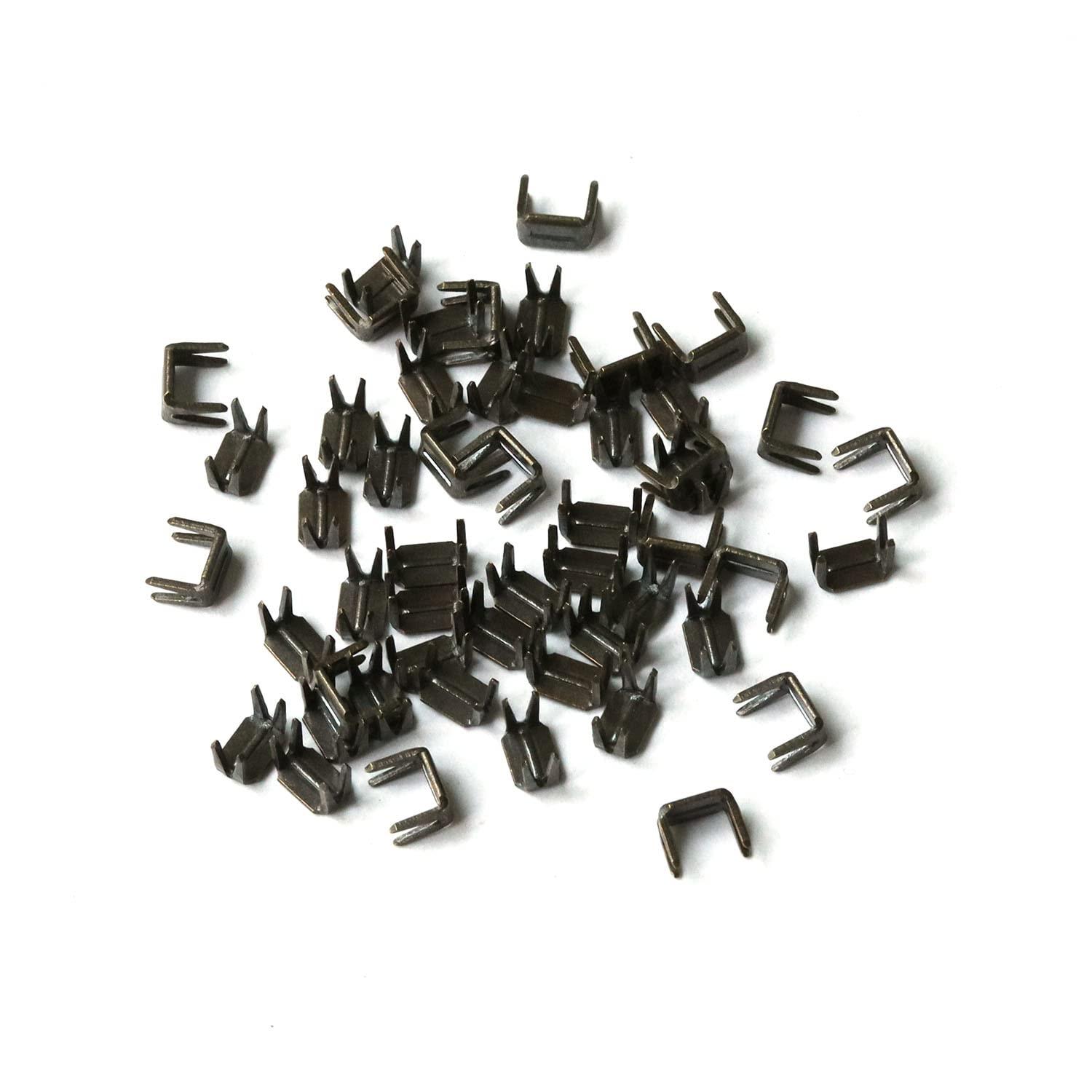 Y.K.K Fastener Stopper Parts Bottom Stopper Parts 50-Piece Pack Metal/Size 3 Compatible Eboshi F2-221