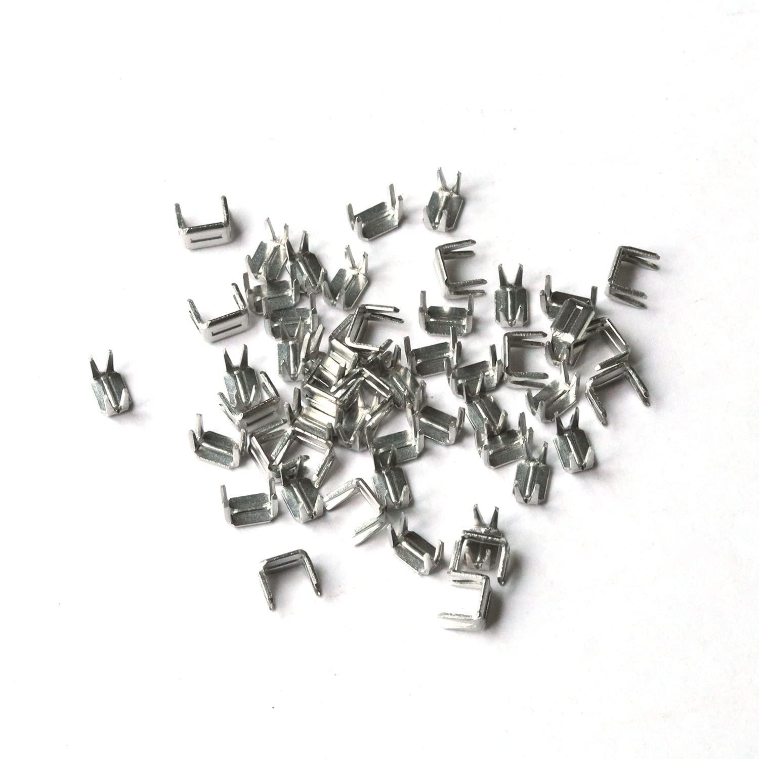 Y.K.K Fastener Stopper Parts Bottom Stopper Parts 50-Piece Pack Metal/Size 3 Compatible Nickel F2-222